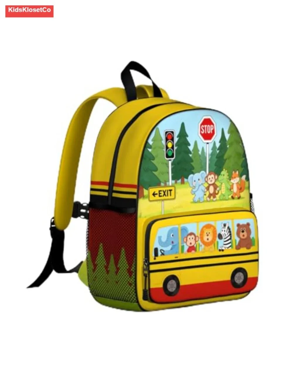 Kids Jungle Safari Backpack - Toddler Daypack with Padded Straps & Chest Clip,